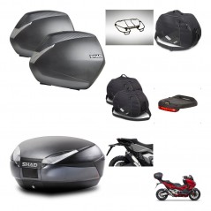 SHAD Baul SH48 + soporte montaje maletas SH36 accesorios DARK GREY PREMIUM KIT-481900