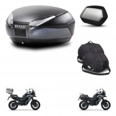 SHAD SH35 PREMIUM suitcases + mounting bracket SH48 trunk accessories DARK GREY KIT-481909