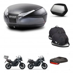 SHAD SH35 PREMIUM suitcases + mounting bracket SH48 trunk accessories DARK GREY KIT-481915