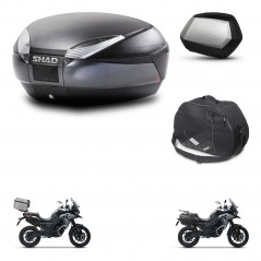 SHAD Maletas SH35 PREMIUM + soporte montaje baul SH48 accesorios DARK GREY KIT-481920