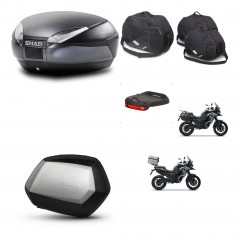 SHAD Maletas SH35 PREMIUM + soporte montaje baul SH48 accesorios DARK GREY KIT-481927