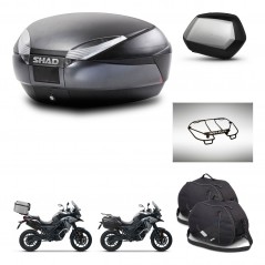 SHAD SH35 PREMIUM suitcases + mounting bracket SH48 trunk accessories DARK GREY KIT-481933
