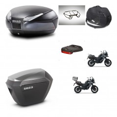 SHAD SH23 alu suitcases + mounting bracket SH48 trunk accessories DARK GREY PREMIUM KIT-481952