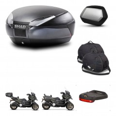 SHAD Maletas SH35 PREMIUM + soporte montaje baul SH48 accesorios DARK GREY KIT-481963