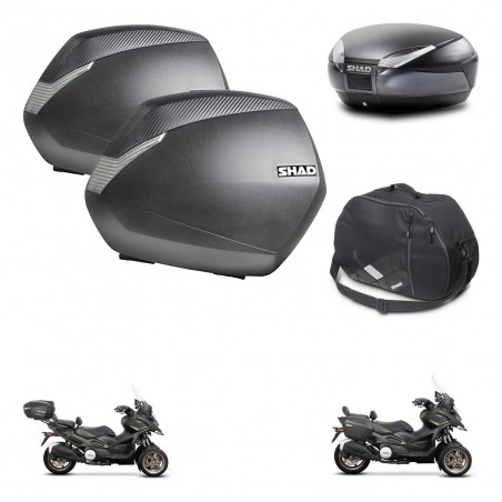 SHAD Baul SH48 + soporte montaje maletas SH36 accesorios DARK GREY PREMIUM KIT-481965