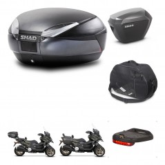 SHAD SH23 alu suitcases + mounting bracket SH48 trunk accessories DARK GREY PREMIUM KIT-481976