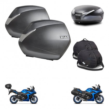 SHAD Baul SH48 + soporte montaje maletas SH36 accesorios DARK GREY PREMIUM KIT-482002