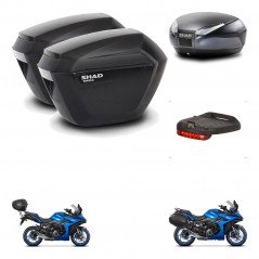 SHAD Baul SH48 + soporte montaje maletas sh23 accesorios DARK GREY PREMIUM KIT-482009