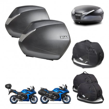 SHAD SH48 trunk + mounting bracket SH36 suitcases accessories DARK GREY PREMIUM KIT-482014