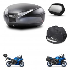 SHAD SH35 PREMIUM suitcases + mounting bracket SH48 trunk accessories DARK GREY KIT-482016