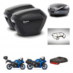 SHAD SH48 trunk + mounting bracket sh23 suitcases accessories DARK GREY PREMIUM KIT-482033