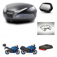 SHAD SH35 PREMIUM suitcases + mounting bracket SH48 trunk accessories DARK GREY KIT-482034