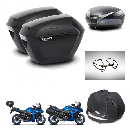 SHAD Baul SH48 + soporte montaje maletas sh23 accesorios DARK GREY PREMIUM KIT-482039