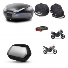 SHAD SH35 PREMIUM suitcases + mounting bracket SH48 trunk accessories DARK GREY KIT-482071