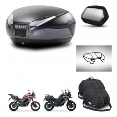 SHAD SH35 PREMIUM suitcases + mounting bracket SH48 trunk accessories DARK GREY KIT-482077