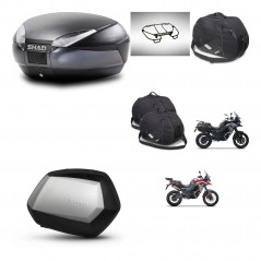 SHAD Maletas SH35 PREMIUM + soporte montaje baul SH48 accesorios DARK GREY KIT-482089