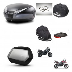 SHAD Maletas SH35 PREMIUM + soporte montaje baul SH48 accesorios DARK GREY KIT-482095