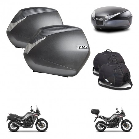 SHAD Baul SH48 + soporte montaje maletas SH36 accesorios DARK GREY PREMIUM KIT-482098