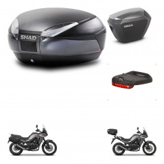 SHAD Maletas sh23 alu + soporte montaje baul SH48 accesorios DARK GREY PREMIUM KIT-482108