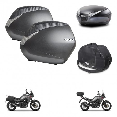 SHAD Baul SH48 + soporte montaje maletas SH36 accesorios DARK GREY PREMIUM KIT-482109