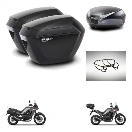 SHAD Baul SH48 + soporte montaje maletas sh23 accesorios DARK GREY PREMIUM KIT-482123
