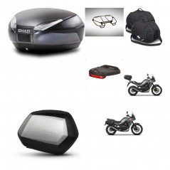 SHAD SH35 PREMIUM suitcases + mounting bracket SH48 trunk accessories DARK GREY KIT-482131
