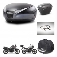 SHAD Maletas sh23 alu + soporte montaje baul SH48 accesorios DARK GREY PREMIUM KIT-482138