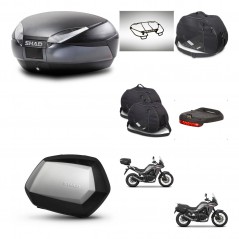 SHAD SH35 PREMIUM suitcases + mounting bracket SH48 trunk accessories DARK GREY KIT-482143