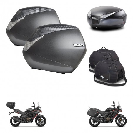 SHAD Baul SH48 + soporte montaje maletas SH36 accesorios DARK GREY PREMIUM KIT-482146