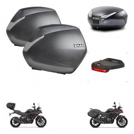 SHAD SH48 trunk + mounting bracket SH36 suitcases accessories DARK GREY PREMIUM KIT-482151