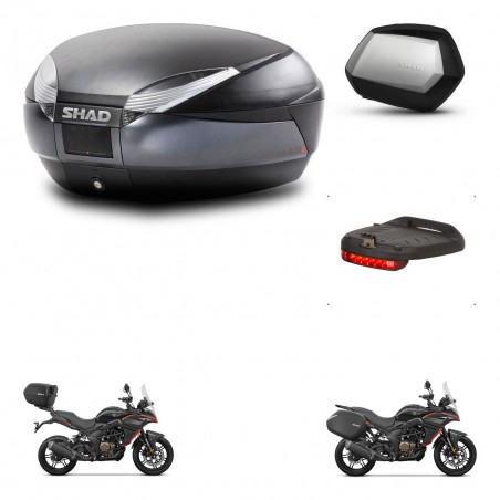 SHAD SH35 PREMIUM suitcases + mounting bracket SH48 trunk accessories DARK GREY KIT-482154