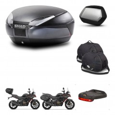 SHAD SH35 PREMIUM suitcases + mounting bracket SH48 trunk accessories DARK GREY KIT-482155