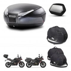 SHAD SH35 PREMIUM suitcases + mounting bracket SH48 trunk accessories DARK GREY KIT-482161