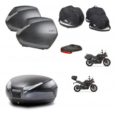 SHAD Baul SH48 + soporte montaje maletas SH36 accesorios DARK GREY PREMIUM KIT-482164