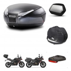 SHAD SH35 PREMIUM suitcases + mounting bracket SH48 trunk accessories DARK GREY KIT-482166