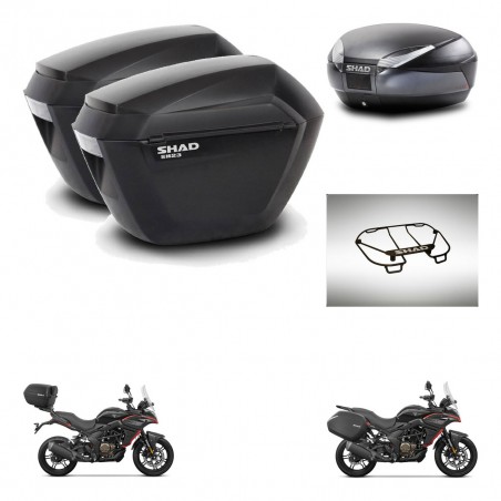 SHAD SH48 trunk + mounting bracket sh23 suitcases accessories DARK GREY PREMIUM KIT-482171