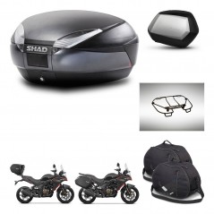SHAD SH35 PREMIUM suitcases + mounting bracket SH48 trunk accessories DARK GREY KIT-482173