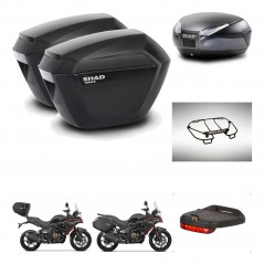 SHAD SH48 trunk + mounting bracket sh23 suitcases accessories DARK GREY PREMIUM KIT-482177