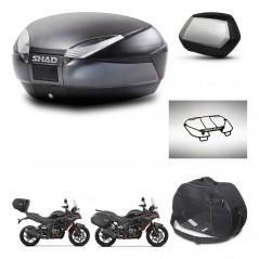 SHAD SH35 PREMIUM suitcases + mounting bracket SH48 trunk accessories DARK GREY KIT-482184