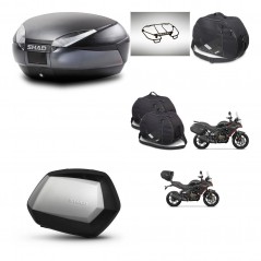 SHAD SH35 PREMIUM suitcases + mounting bracket SH48 trunk accessories DARK GREY KIT-482185