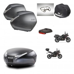 SHAD Baul SH48 + soporte montaje maletas SH36 accesorios DARK GREY PREMIUM KIT-482187