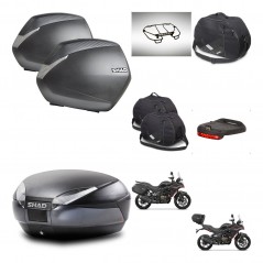 SHAD SH48 trunk + mounting bracket SH36 suitcases accessories DARK GREY PREMIUM KIT-482188