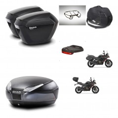 SHAD Baul SH48 + soporte montaje maletas sh23 accesorios DARK GREY PREMIUM KIT-482189