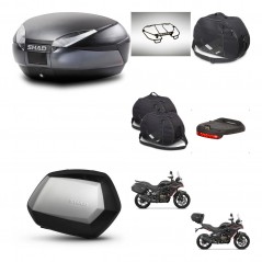 SHAD SH35 PREMIUM suitcases + mounting bracket SH48 trunk accessories DARK GREY KIT-482191