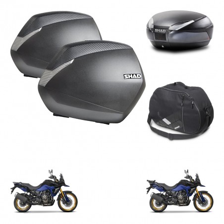 SHAD SH48 trunk + mounting bracket SH36 suitcases accessories DARK GREY PREMIUM KIT-482205