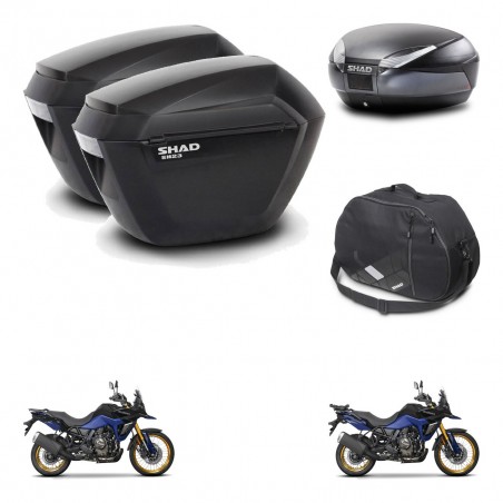 SHAD Baul SH48 + soporte montaje maletas sh23 accesorios DARK GREY PREMIUM KIT-482207