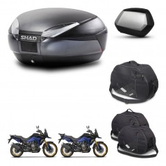 SHAD SH35 PREMIUM suitcases + mounting bracket SH48 trunk accessories DARK GREY KIT-482209