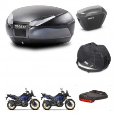 SHAD SH23 alu suitcases + mounting bracket SH48 trunk accessories DARK GREY PREMIUM KIT-482216