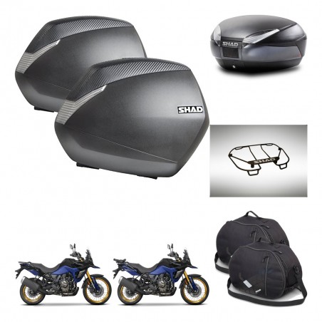 SHAD Baul SH48 + soporte montaje maletas SH36 accesorios DARK GREY PREMIUM KIT-482218
