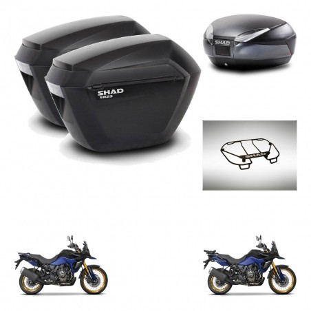 SHAD Baul SH48 + soporte montaje maletas sh23 accesorios DARK GREY PREMIUM KIT-482219